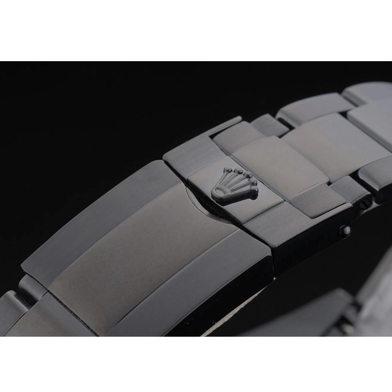 Aaa replica Black Rolex Ion Tachymeter Black Steel Stainless Black Dial Plated Strap Daytona 80247 0605